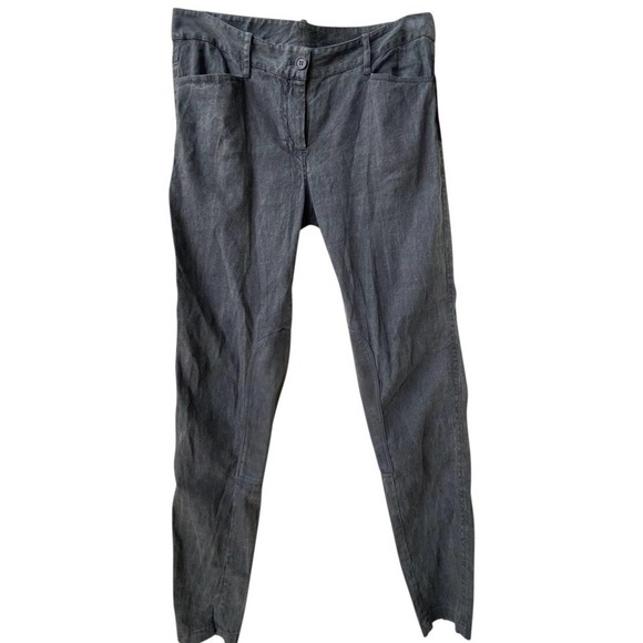 Pure DKNY grey linen blend pants 6